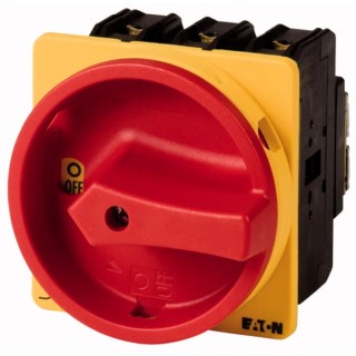 Eaton 3-Pole Flush Isolator Switch, IP65, 63A, 30 kW, 440V AC, Panel Mount, Red Handle IP65
