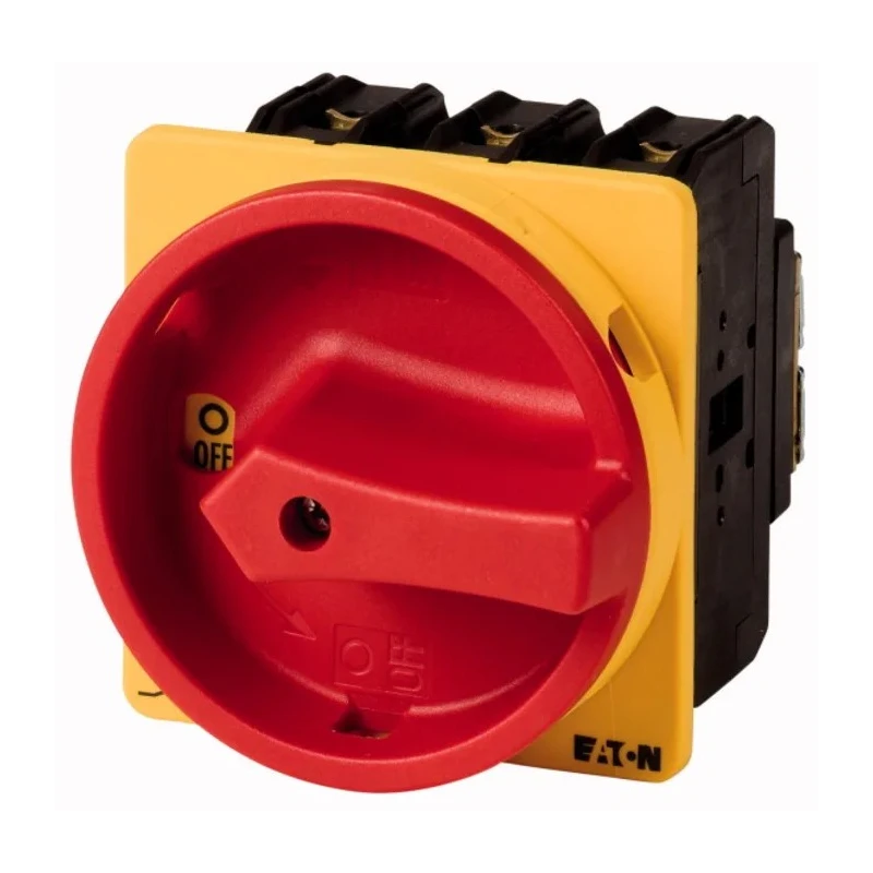 Eaton 3-Pole Flush Isolator Switch, IP65, 63A, 30 kW, 440V AC, Panel Mount, Red Handle IP65