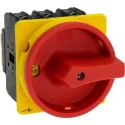 Eaton 3-Pole Flush Isolator Switch, IP65, 63A, 30 kW, 440V AC, Panel Mount, Red Handle IP65