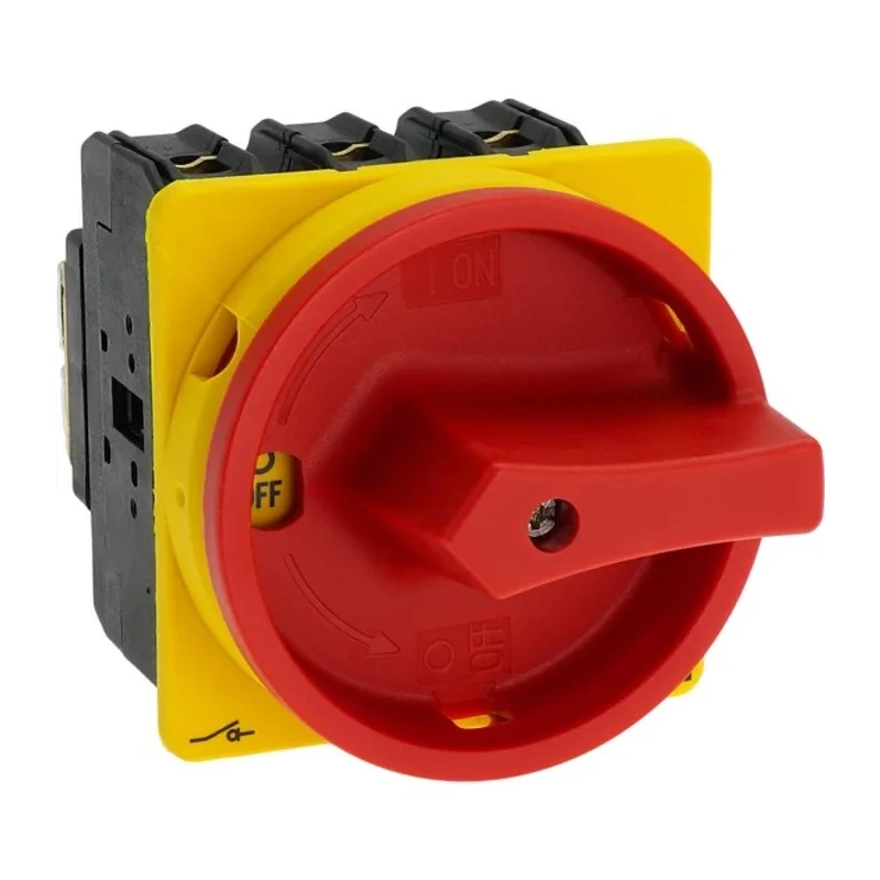 Eaton 3-Pole Flush Isolator Switch, IP65, 63A, 30 kW, 440V AC, Panel Mount, Red Handle IP65