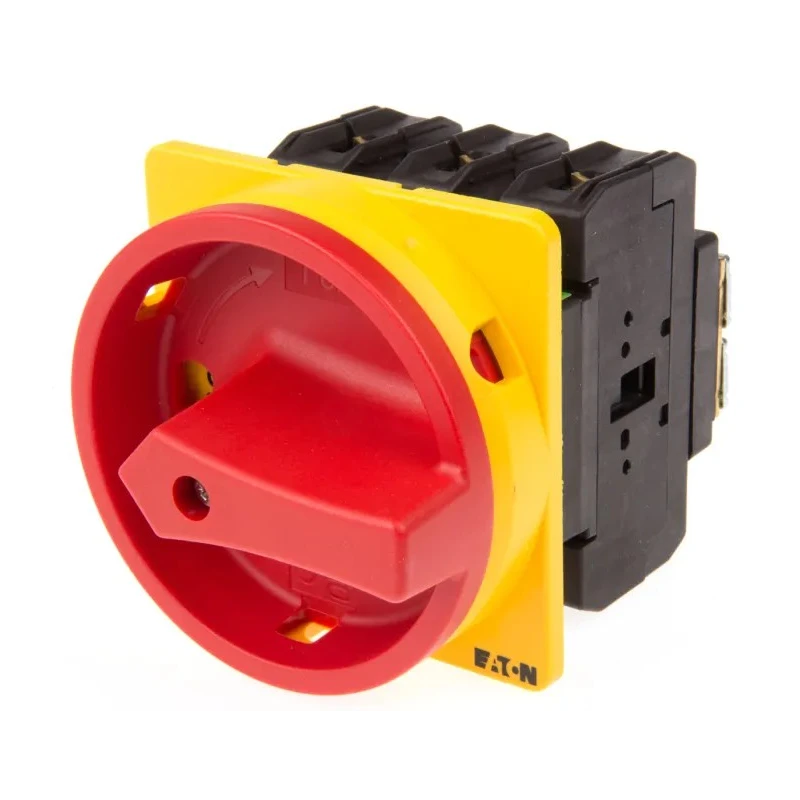 Eaton 3-Pole Panel Mount Isolator Switch, IP65, 32A, 55 kW, Red Handle, P3-100 Series 