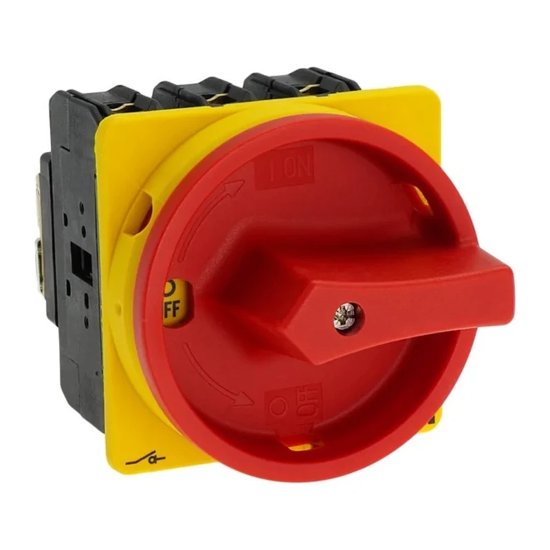 Eaton 3-Pole Panel Mount Isolator Switch, IP65, 32A, 55 kW, Red Handle, P3-100 Series 