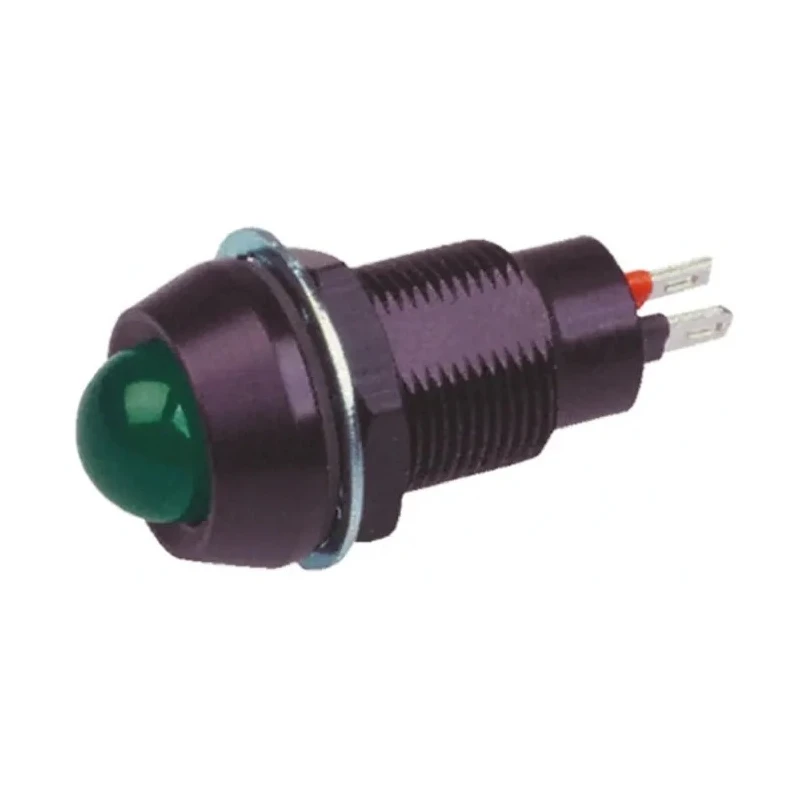 Marl 651 Series Green Panel Mount Indicator, 230V AC, 3mA, IP67, LED Panel Indicator 651-114-76-08