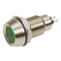 Marl Panel Mount LED Indicator Green, 12.7 mm Mount Hole, Solder Tab Termination, IP67, 28V DC 512-532-22