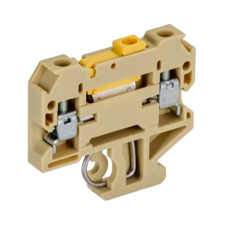 Weidmüller SAKR Series Test Disconnect Terminal Block Beige Yellow 4mm² 1-Level Screw 0412160000