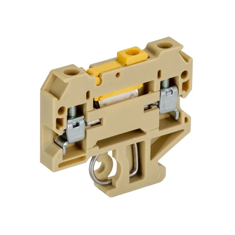 Weidmüller SAKR Series Test Disconnect Terminal Block Beige Yellow 4mm² 1-Level Screw 0412160000