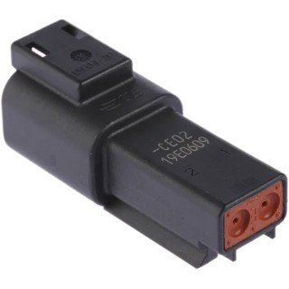 Deutsch DT Automotive Connector Female Black Cable 2 Way Crimp Termination DT04-2P-CE02