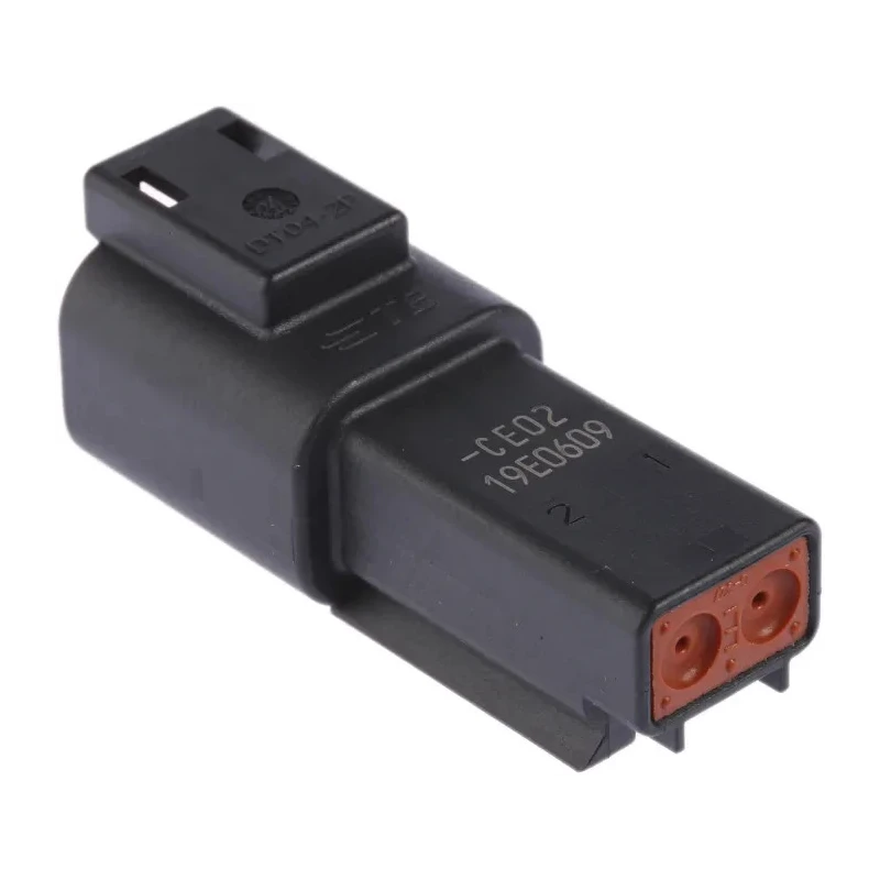 Deutsch DT Automotive Connector Female Black Cable 2 Way Crimp Termination DT04-2P-CE02