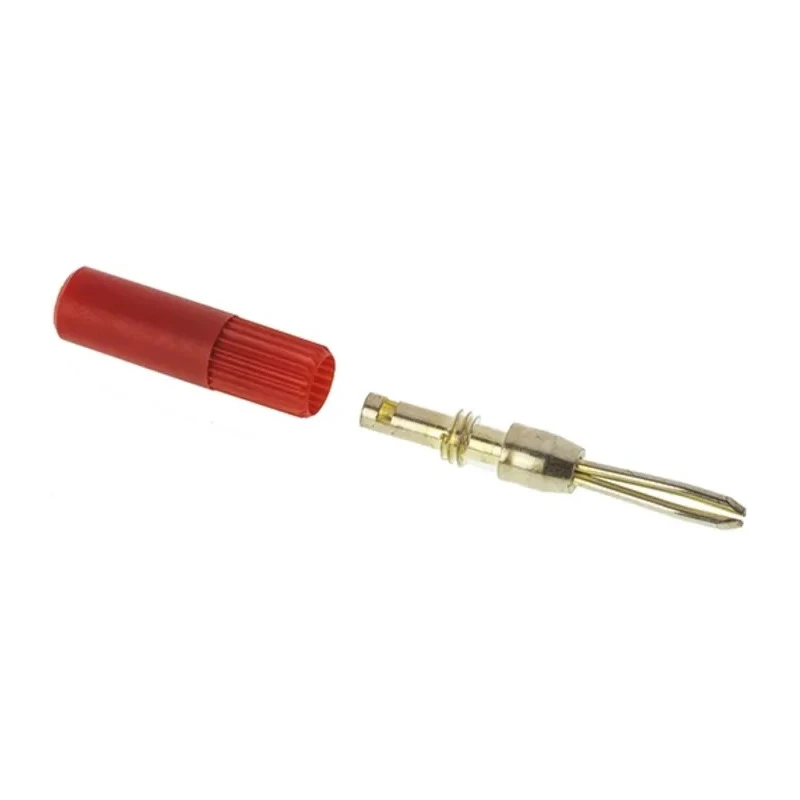 Weidmüller Red Male Test Connector Adapter 0180400000, Plug-In Connector, RoHS Compliant, Germany