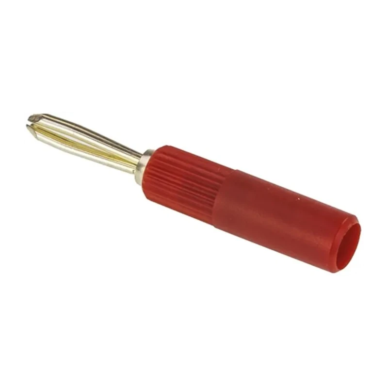 Weidmüller Red Male Test Connector Adapter 0180400000, Plug-In Connector, RoHS Compliant, Germany