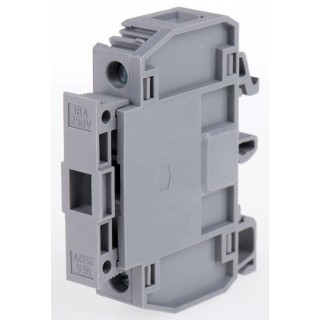 Entrelec M Series 1-Level Fused DIN Rail Terminal Grey, 10mm², 6mm², Screw Termination, 750V, 10A 1SNA115377R2400