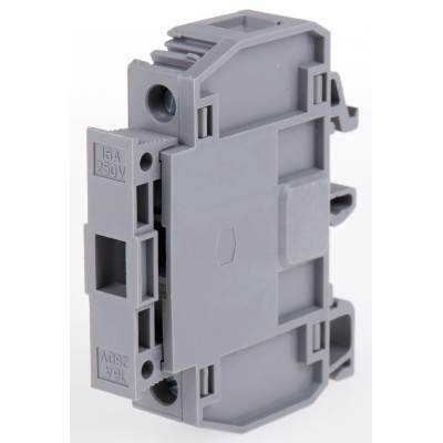 Entrelec M Series 1-Level Fused DIN Rail Terminal Grey, 10mm², 6mm², Screw Termination, 750V, 10A 1SNA115377R2400