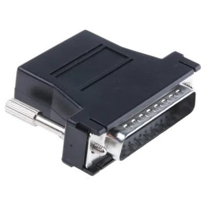 RS PRO 25-Way D-Sub to Male Male RJ45 Female Female D-Sub Adapter 15mm 818-716