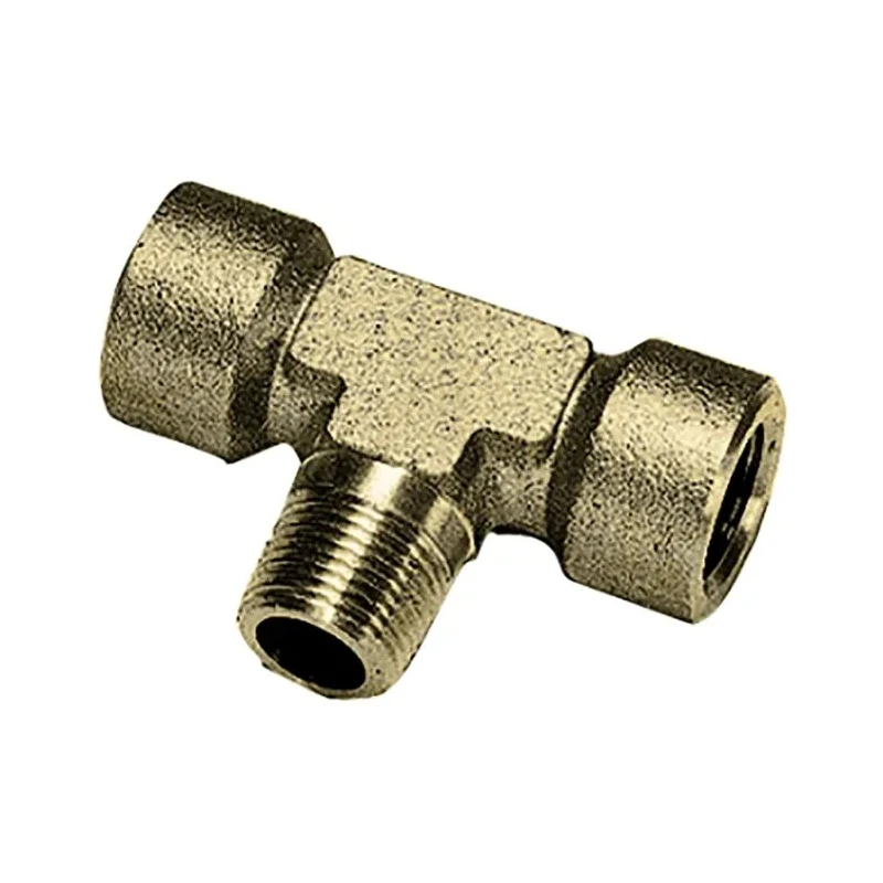 Legris Pneumatic Brass Pipe Fitting Male Stud Tee R 1/2 inch to Male G 1/2 inch 250 bar Operating Pressure 0158 21 21