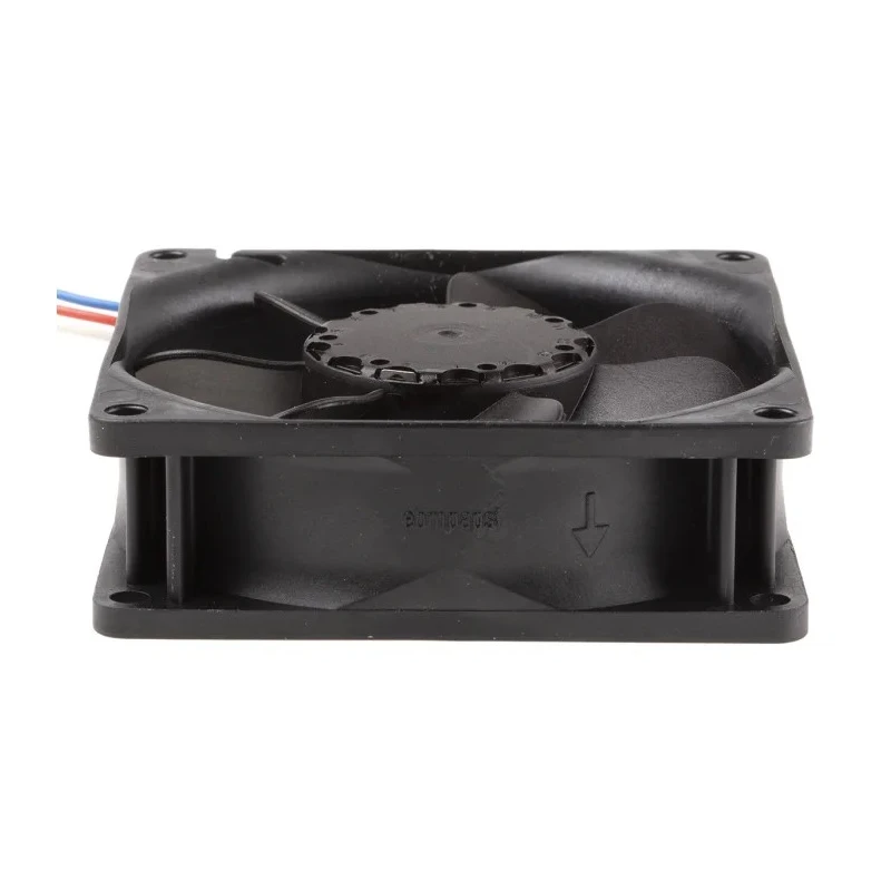 ebm-papst 8400 N Series DC Axial Fan, 12V DC, 78 m³/h Air Flow, 2.2 W Power, IP68, 80 mm Frame, Model 