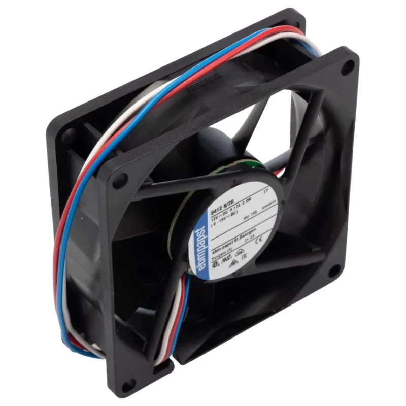 ebm-papst 8400 N Series Axial Fan 12V dc 2 W 69 m³/h IP68 80mm x 80mm x 25mm 