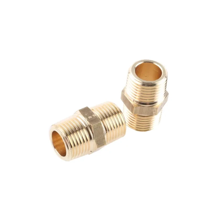 Legris Pneumatic Brass Pipe Fitting Straight Threaded Male R 1/2 in to Male R 1/2 in Adapter 0121 21 21