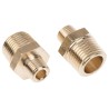 Legris Pneumatic Fitting Brass Pipe Fitting Straight Threaded Adapter Male R 1/2 in to Male R 1/4 in 0121 21 13