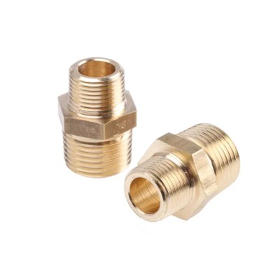 Legris Pneumatic Fitting Brass Pipe Fitting Straight Threaded Adapter Male R 1/2 in to Male R 3/8 in 0121 21 17