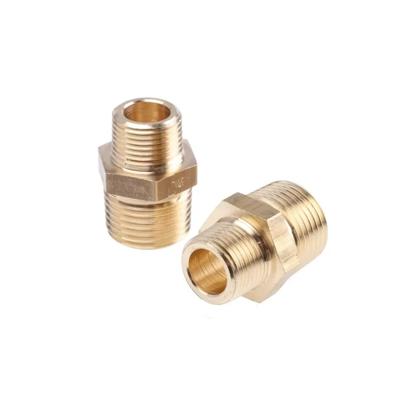 Legris Pneumatic Fitting Brass Pipe Fitting Straight Threaded Adapter Male R 1/2 in to Male R 3/8 in 0121 21 17