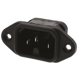 Bulgin C16 Straight Flange IEC Connector, 250V, 10A PX0590/63