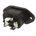 Bulgin C16 Straight Flange IEC Connector, 250V, 10A PX0590/63