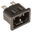 Bulgin C16 Straight Snap-in IEC Connector 250V Male Quick Connect Rewireable PX0595/15/63