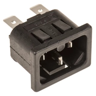 Bulgin C16 Straight Snap-in IEC Connector 250V Male Quick Connect Rewireable PX0595/15/63