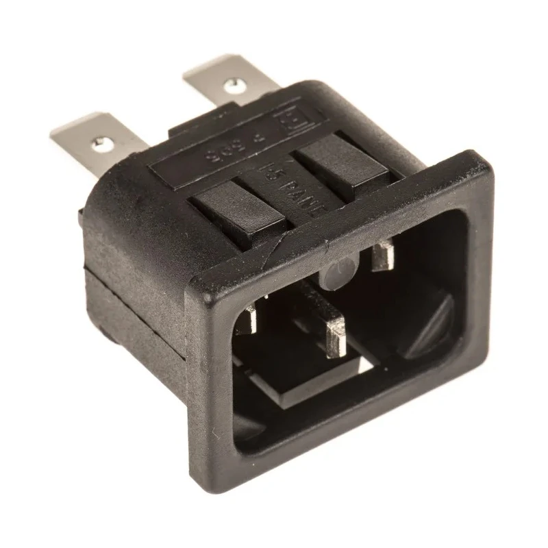 Bulgin C16 Straight Snap-in IEC Connector 250V Male Quick Connect Rewireable PX0595/15/63
