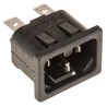 Bulgin C16 Straight Snap-in IEC Connector 250V Male Quick Connect Rewireable PX0595/15/63