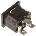 Bulgin C16 Straight Snap-in IEC Connector 250V Male Quick Connect Rewireable PX0595/15/63