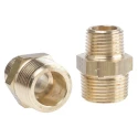 Legris Pneumatic Brass Pipe Fitting Straight Threaded Adapter Male R 3/4 in to Male R 1/2 in 0121 27 21