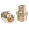 Legris Pneumatic Brass Pipe Fitting Straight Threaded Adapter Male R 3/4 in to Male R 1/2 in 0121 27 21
