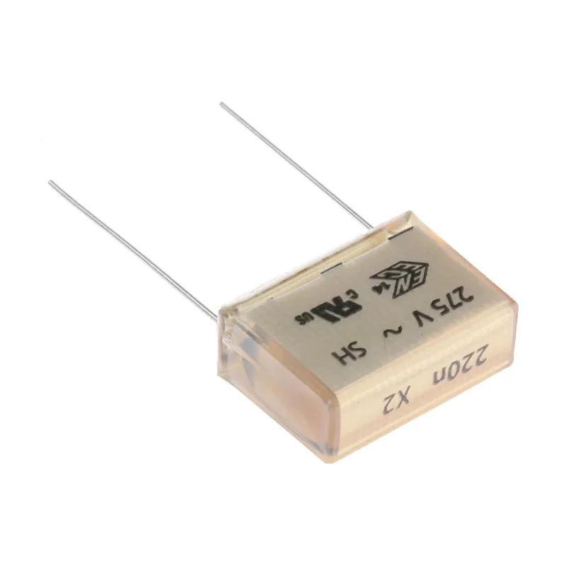 KEMET Paper Capacitor 220nF X2 Suppression Class Through Hole 275V AC 275V DC 110°C PME271