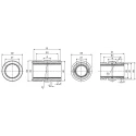 Igus Self Compensating Aluminium Bearing with 12 mm ID 21.8 mm OD 31.9 mm Length, Dynamic Load 960N, Static Load RJUM-03-12