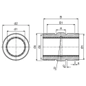 Igus Self Compensating Aluminium Linear Bearing with 20 mm ID, 31.8 mm OD, Length 44.8 mm, Dynamic Load 2250 N RJUM-03-20