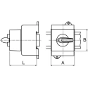 Kraus & Naimer 3-Pole Surface Isolator Switch IP65, 32A, 240V AC, 5.5W 