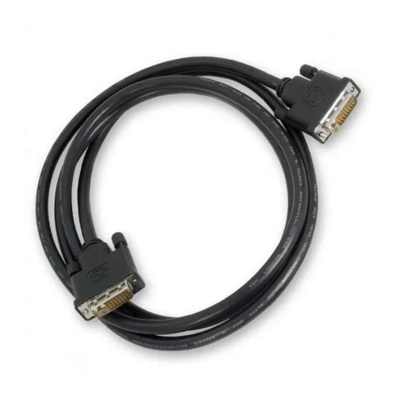 Van Damme Male DVI-D Dual Link to Male DVI Cable 5m Black Sheath 104-911-005