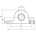 Igus Maintenance Free Pedestal Pillow Block Bearing 16 mm Inside Diameter Thermoplastic Composite KSTM-16
