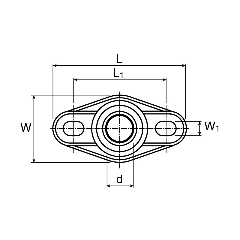 Igus Bearing Unit Self-Aligning Support 20 mm Inside Diameter 5500N Static Load Rating EFOM-20