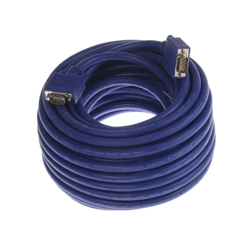 Van Damme Male VGA to Male VGA Cable 15 m Blue 30V 104-241-215