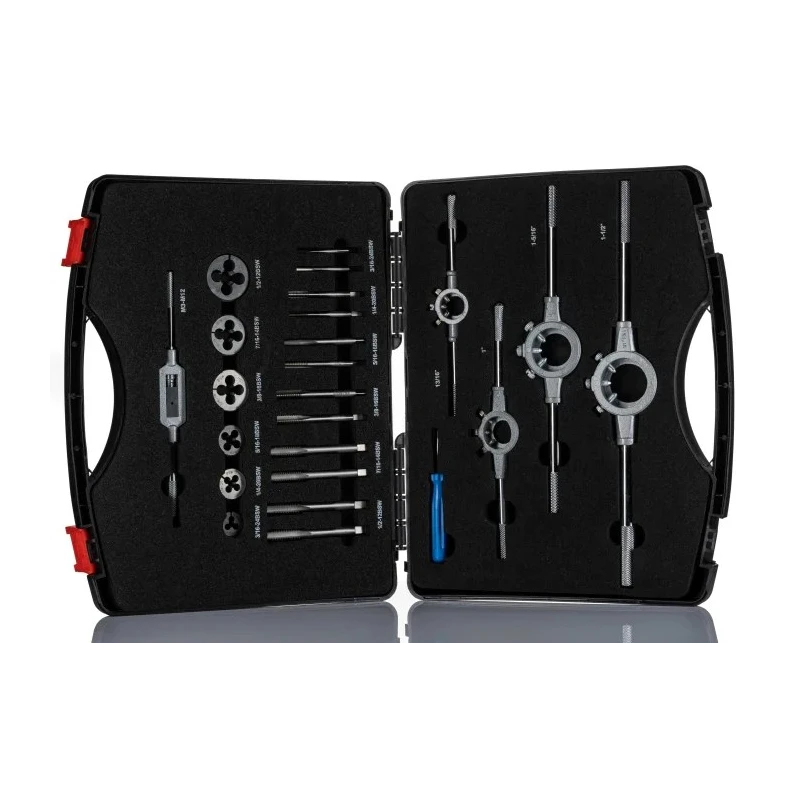 RS PRO 24-Piece High-Speed Steel Tap & Die Set, 3/16 in BSW to 1/2 in BSW Taps and Dies 427-925