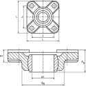 Igus Maintenance-Free 4 Hole Bearing Unit 10 mm Inside Diameter EFSM-10