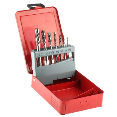 RS PRO Metric Thread Tap Set M3 to M12, Spiral Flute, Hand Tap, HSS, ISO Standard 427-931