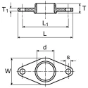 Igus Bearing Unit 2 Hole Press Fit in H7 Tolerance Housing Bore 35 mm ID GFL-12