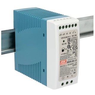 MEAN WELL MDR Switched Mode DIN Rail Power Supply AC 85-264V Input 15V DC 5A 60W MDR-60-12