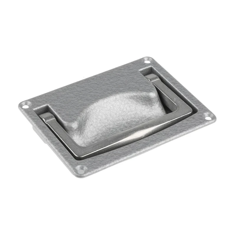 Pinet Die Cast Aluminium Heavy Duty Flush Fitting Spring Loaded Carrying Handle 120mm Width Load Capacity 100kg 826-155