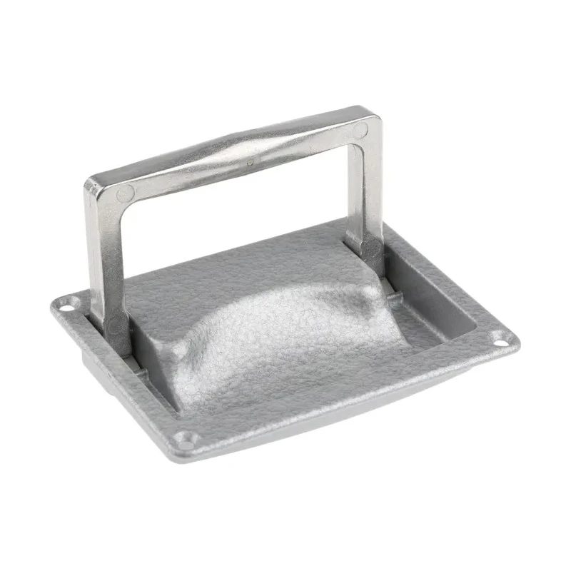 Pinet Die Cast Aluminium Heavy Duty Flush Fitting Spring Loaded Carrying Handle 120mm Width Load Capacity 100kg 826-155