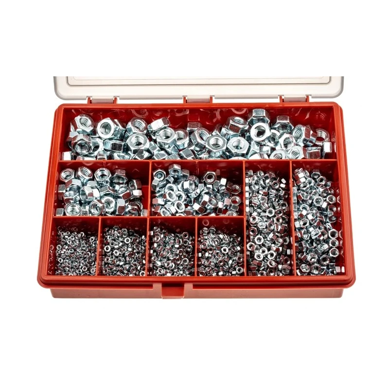 RS PRO Stainless Steel Hex Full Nuts Box 2140 Pieces Bright Zinc Finish DIN 934 823-881