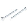 RS PRO Hex Coach Screw Steel Bright Zinc M6 x 50 mm x 12 mm 824-890